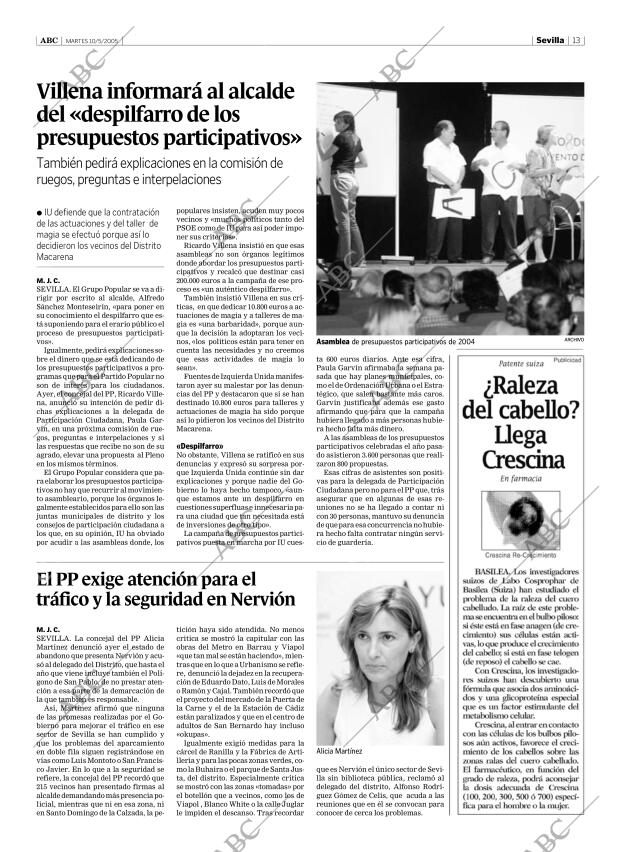 ABC SEVILLA 10-05-2005 página 13