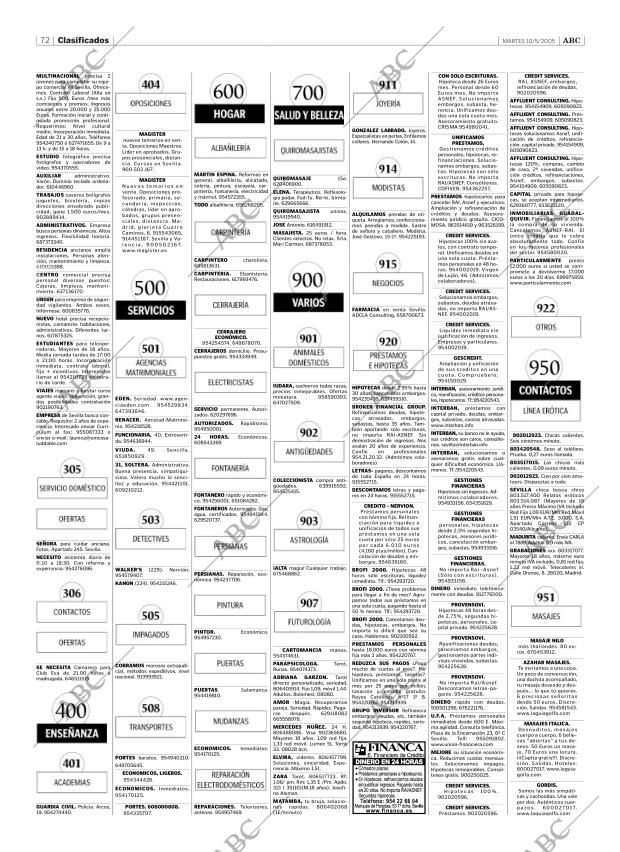 ABC SEVILLA 10-05-2005 página 72