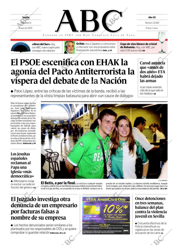 ABC SEVILLA 11-05-2005 página 1