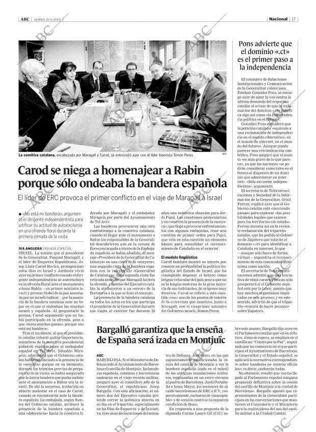 ABC MADRID 20-05-2005 página 17