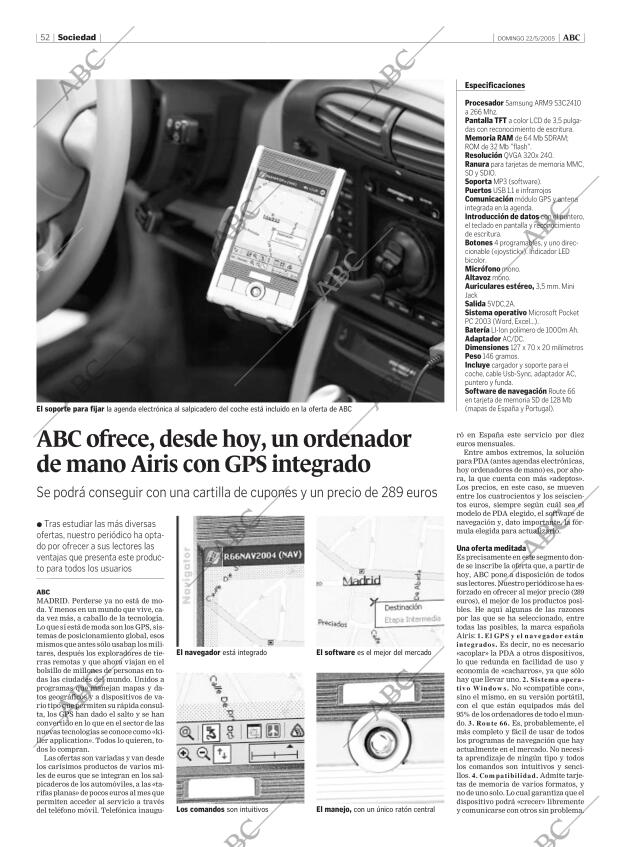 ABC MADRID 22-05-2005 página 52