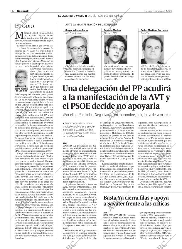 ABC MADRID 25-05-2005 página 12