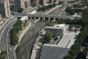 En la imagen: La M-30, el río Manzanares y el Paseo de Extremadura