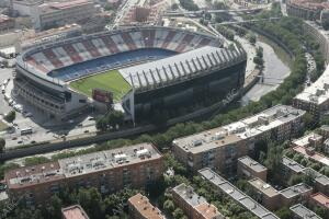 En la imagen: El Vicente Calderón, el río Manzanares y sus inmediaciones