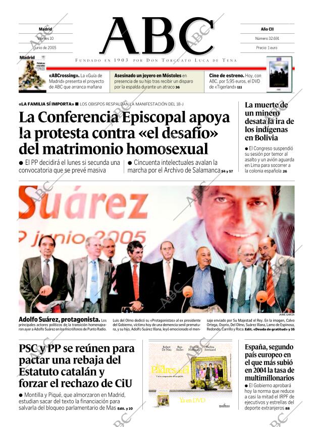 ABC MADRID 10-06-2005 página 1