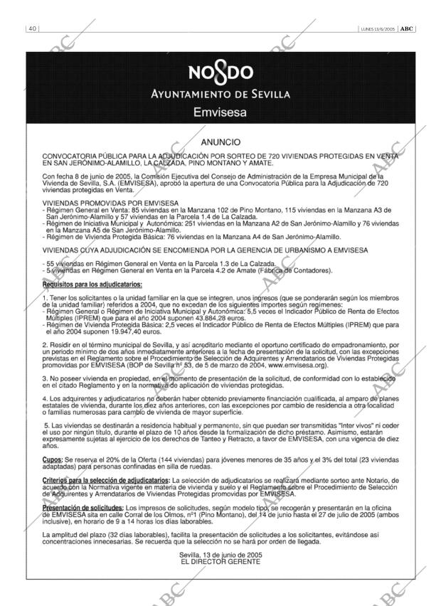 ABC SEVILLA 13-06-2005 página 40