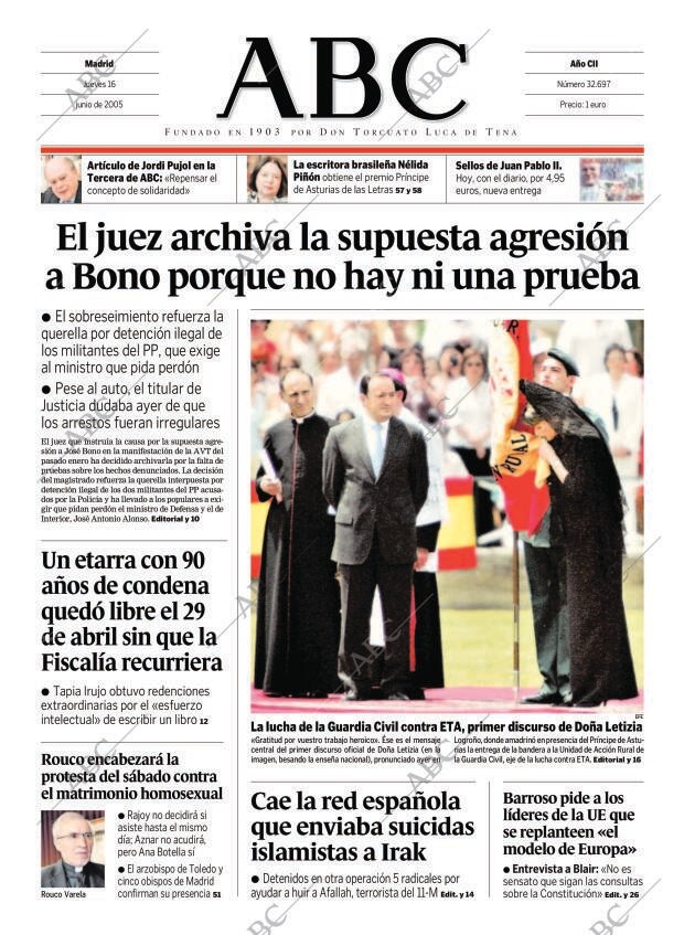 ABC MADRID 16-06-2005 página 1