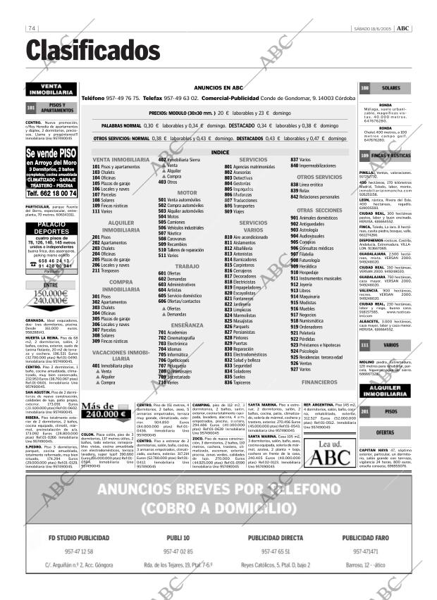 ABC CORDOBA 18-06-2005 página 74