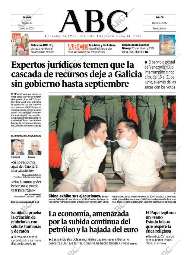 ABC MADRID 25-06-2005 página 1