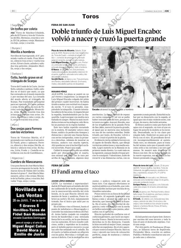 ABC MADRID 26-06-2005 página 80