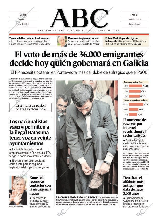 ABC MADRID 27-06-2005 página 1
