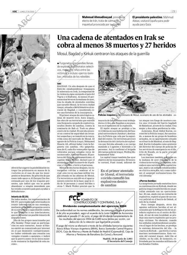 ABC MADRID 27-06-2005 página 23