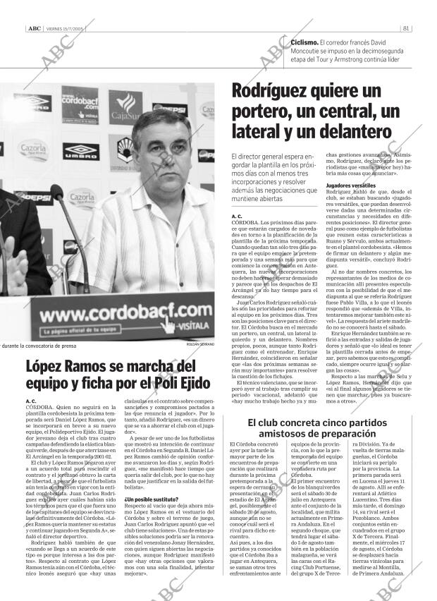 ABC CORDOBA 15-07-2005 página 81