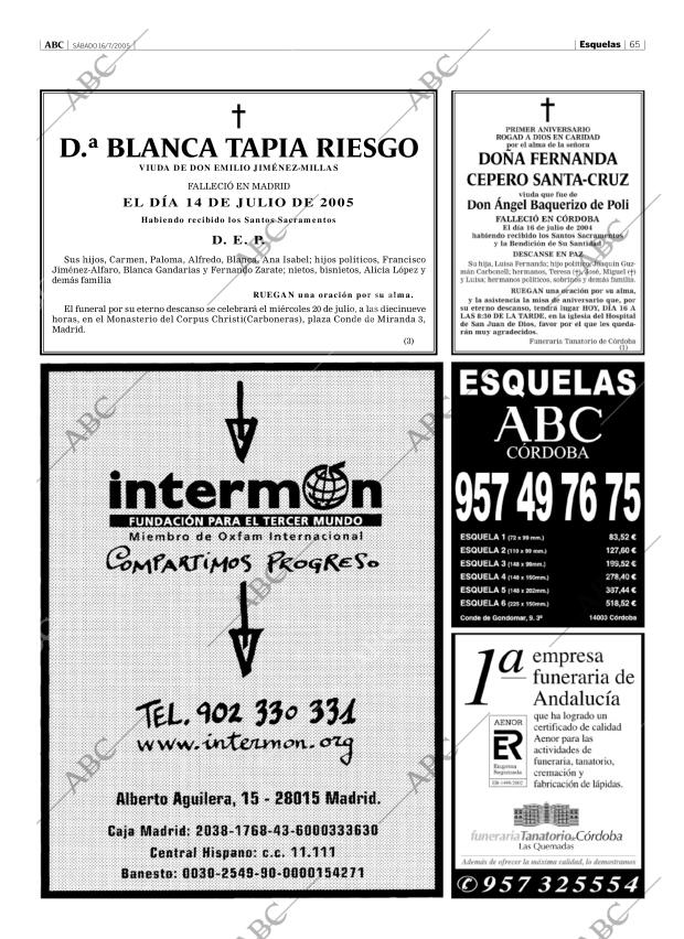 ABC CORDOBA 16-07-2005 página 65