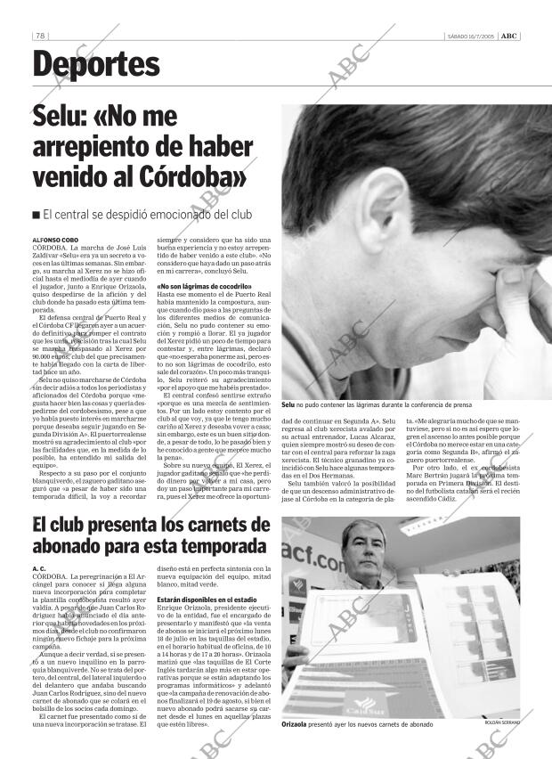 ABC CORDOBA 16-07-2005 página 78