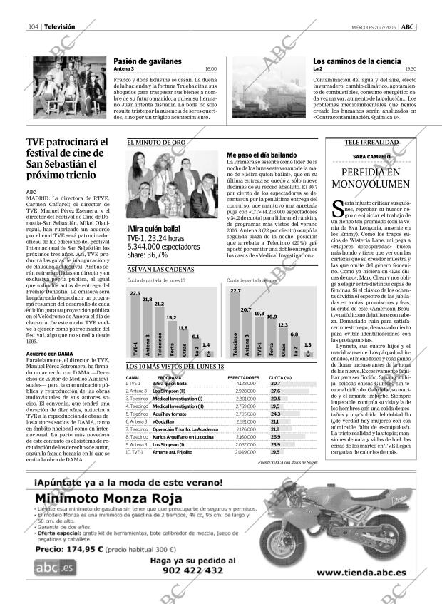 ABC MADRID 20-07-2005 página 104