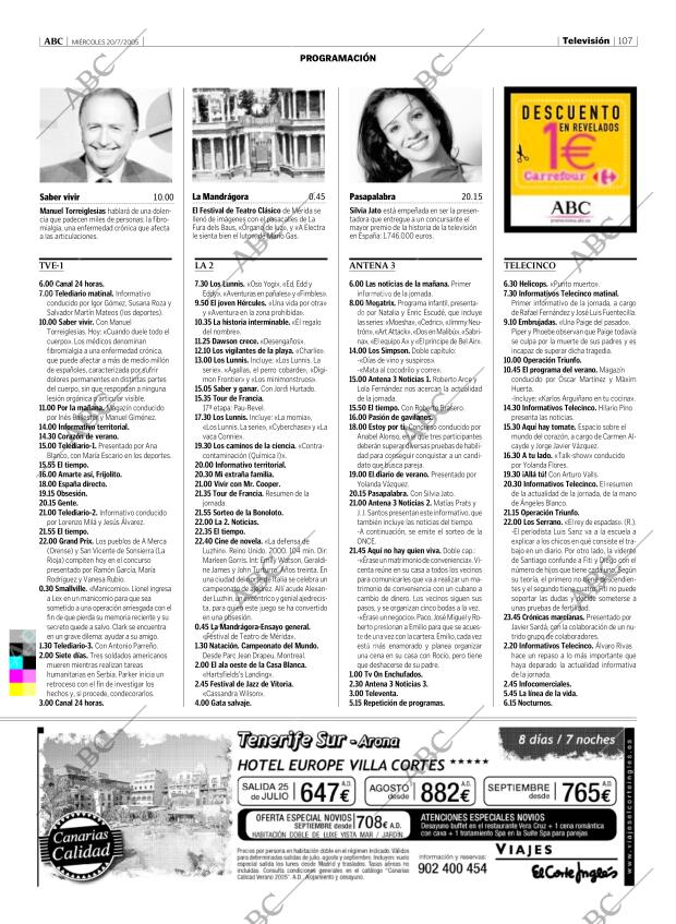 ABC MADRID 20-07-2005 página 107