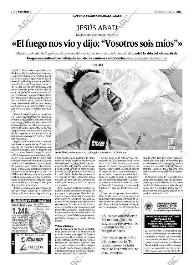 ABC MADRID 20-07-2005 página 16