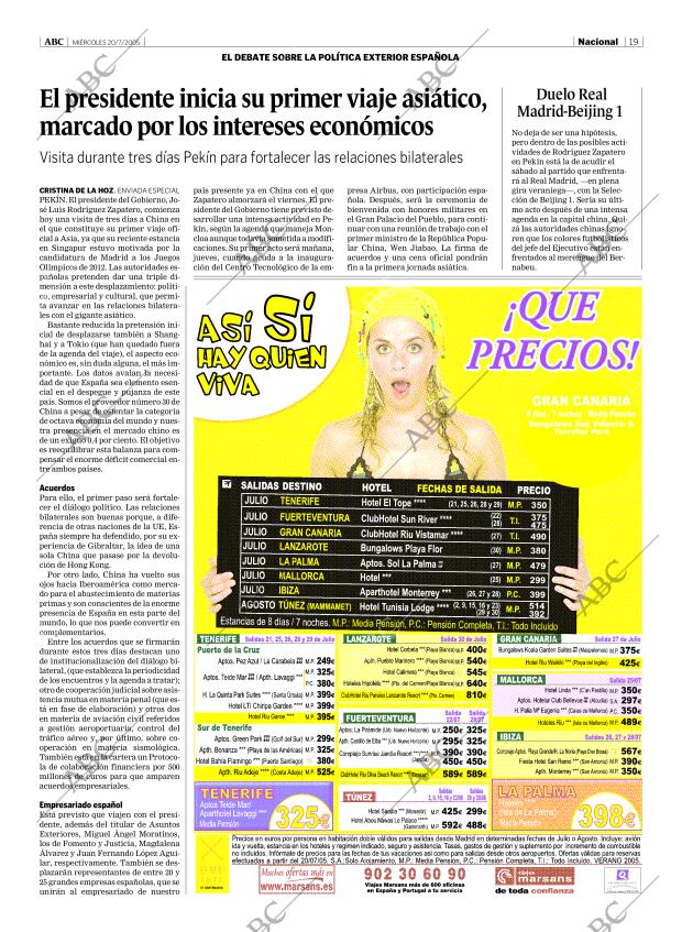 ABC MADRID 20-07-2005 página 19