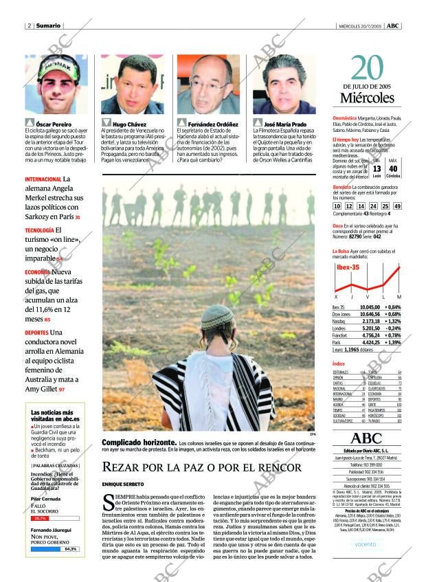ABC MADRID 20-07-2005 página 2