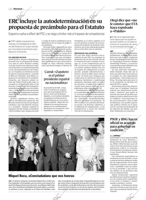 ABC MADRID 20-07-2005 página 22