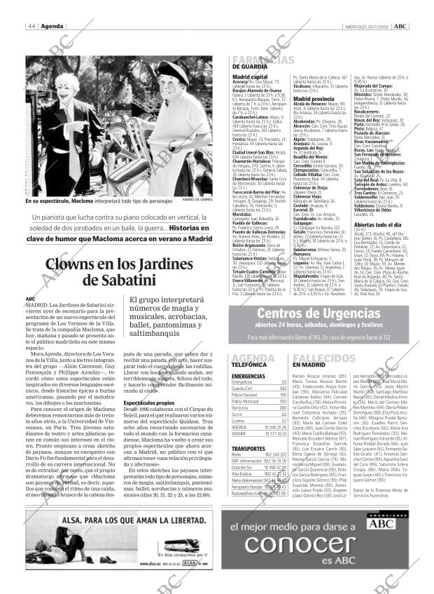 ABC MADRID 20-07-2005 página 44