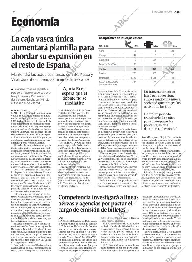 ABC MADRID 20-07-2005 página 84