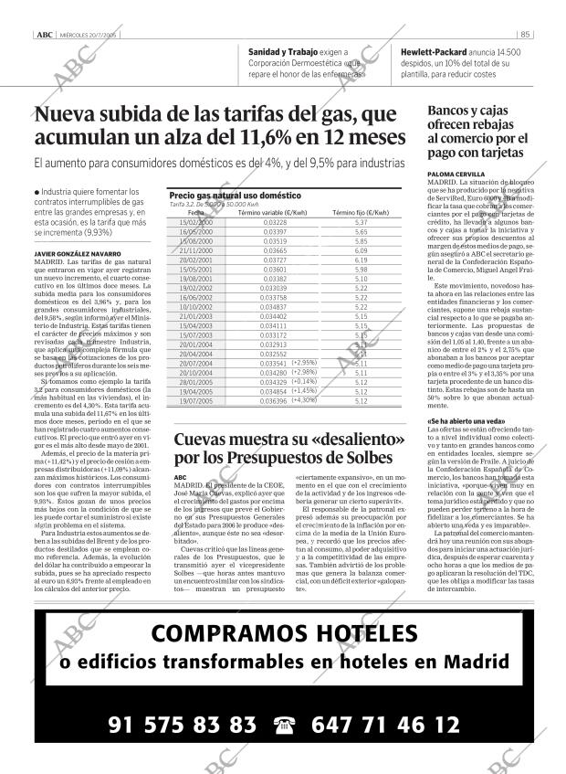 ABC MADRID 20-07-2005 página 85