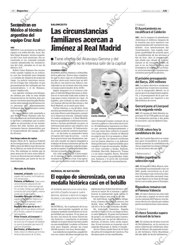ABC MADRID 20-07-2005 página 98