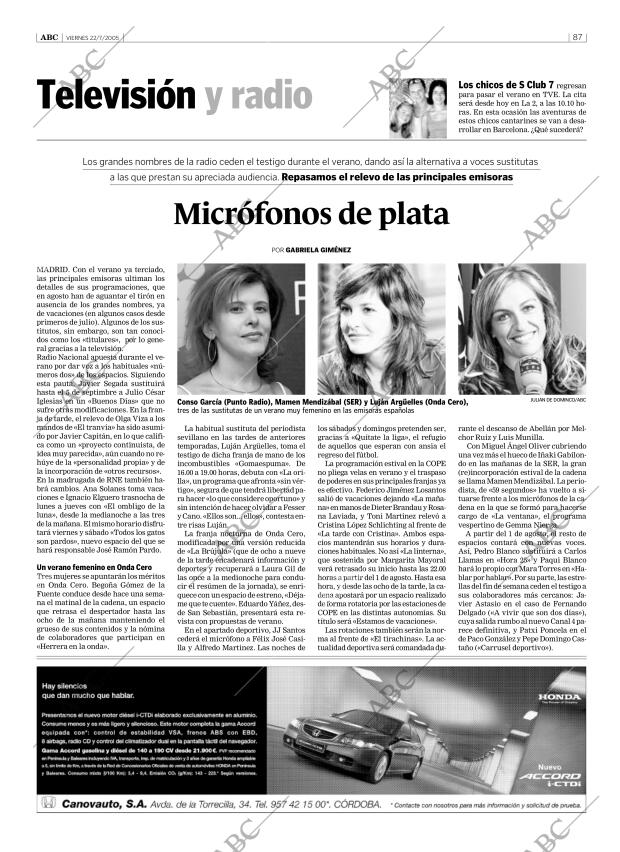 ABC CORDOBA 22-07-2005 página 87