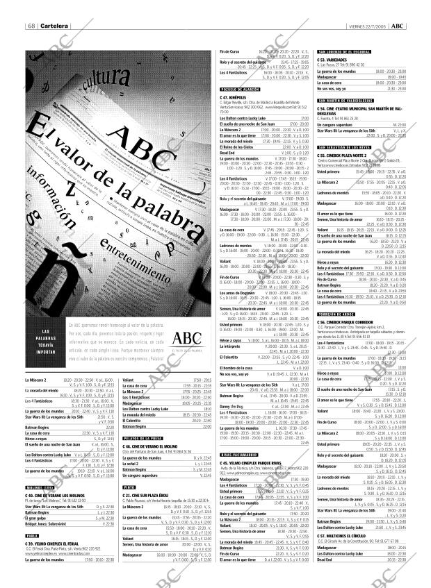 ABC MADRID 22-07-2005 página 68