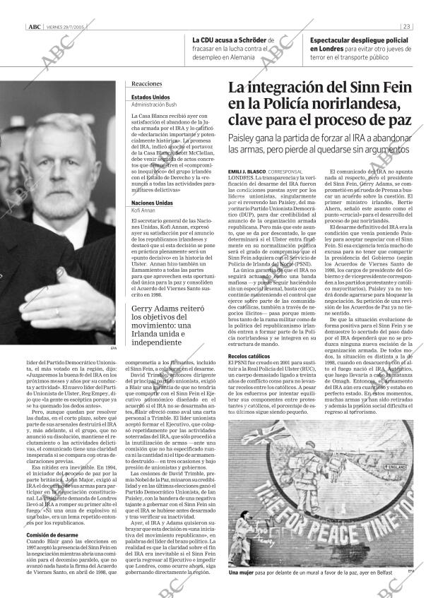 ABC MADRID 29-07-2005 página 23