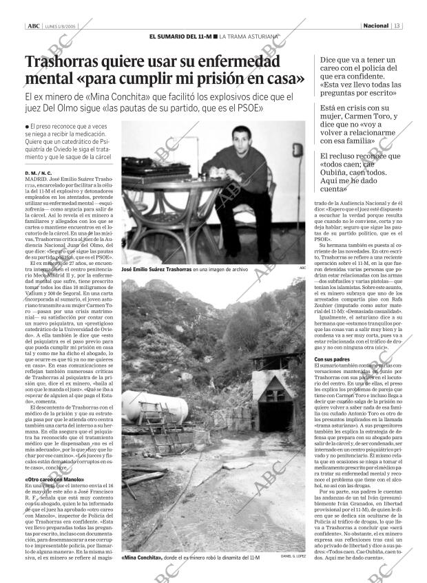 ABC MADRID 01-08-2005 página 13