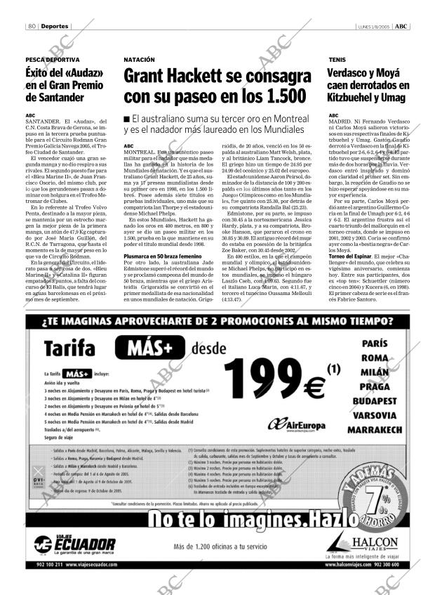ABC MADRID 01-08-2005 página 80