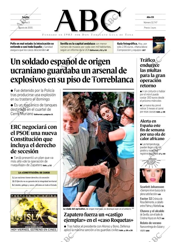 ABC SEVILLA 05-08-2005 página 1