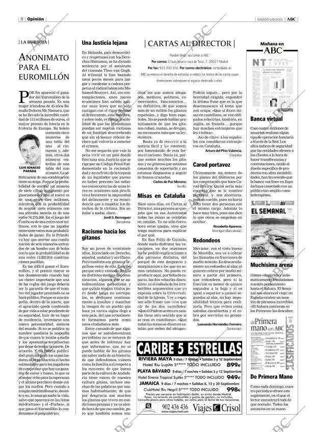 ABC MADRID 06-08-2005 página 8