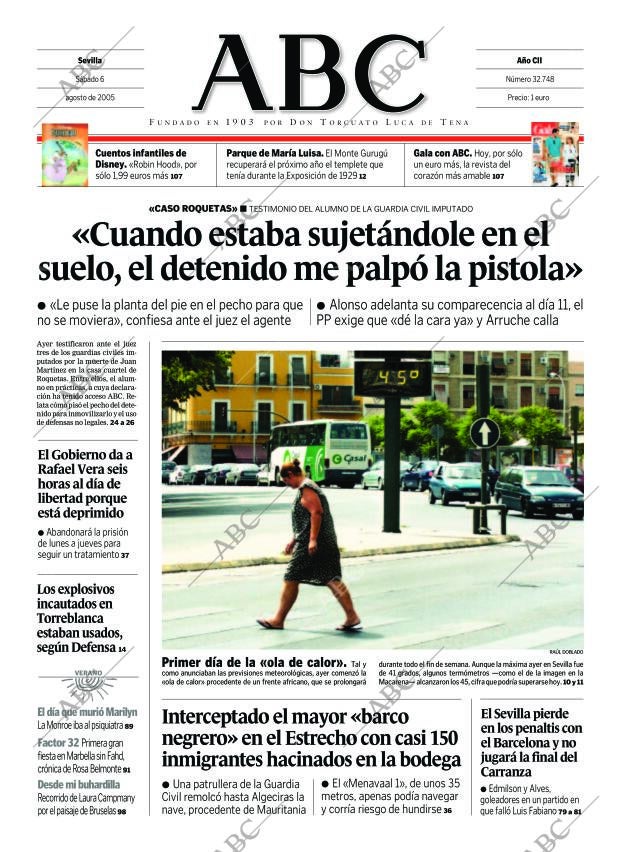 ABC SEVILLA 06-08-2005 página 1