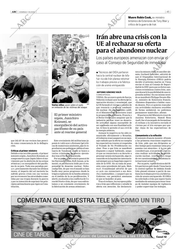 ABC SEVILLA 07-08-2005 página 45
