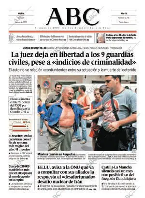 ABC MADRID 09-08-2005 página 1