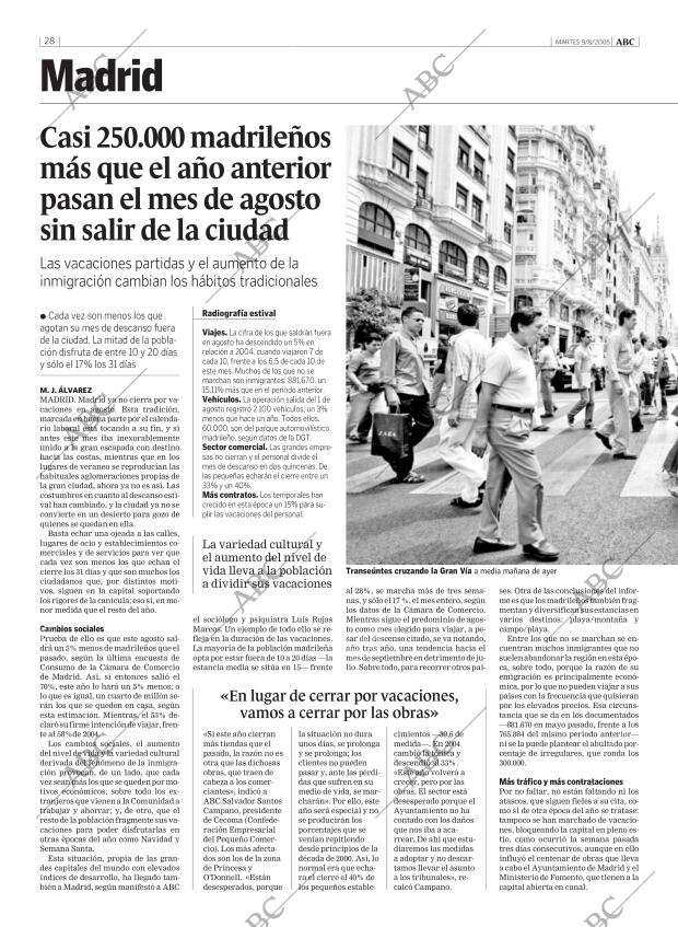 ABC MADRID 09-08-2005 página 28