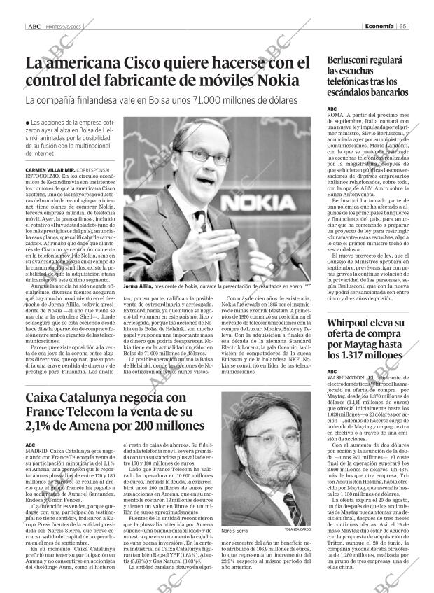 ABC MADRID 09-08-2005 página 65