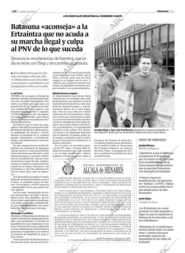 ABC MADRID 12-08-2005 página 13