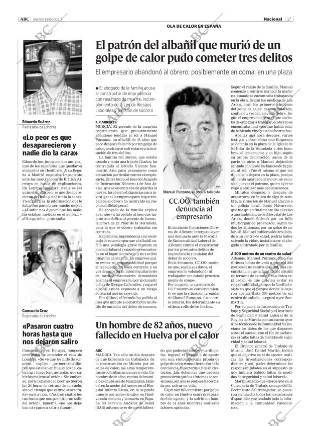 ABC MADRID 13-08-2005 página 17
