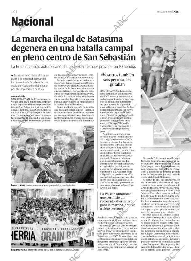 ABC MADRID 15-08-2005 página 10