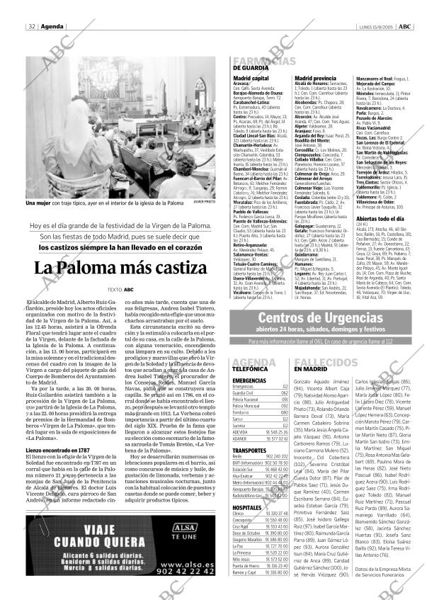 ABC MADRID 15-08-2005 página 32