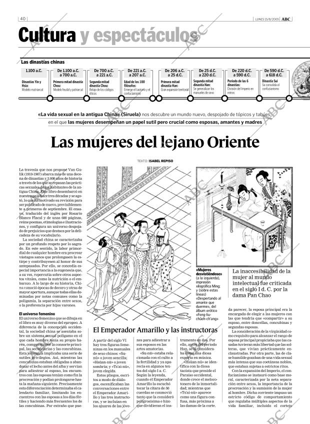 ABC MADRID 15-08-2005 página 40