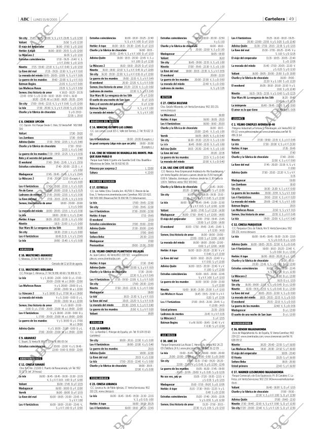 ABC MADRID 15-08-2005 página 49