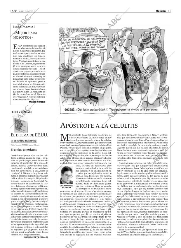 ABC MADRID 15-08-2005 página 5