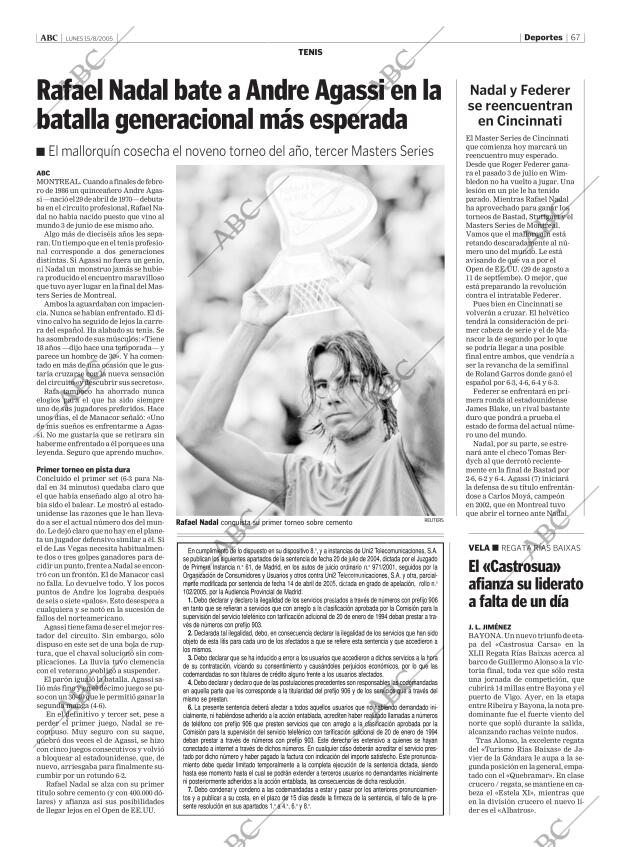 ABC MADRID 15-08-2005 página 67