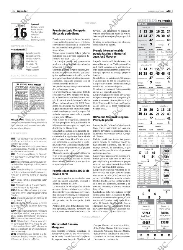 ABC MADRID 16-08-2005 página 36